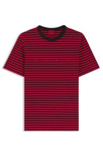 T-shirt Relaxed en jersey de coton à rayures - HUGO - Modalova