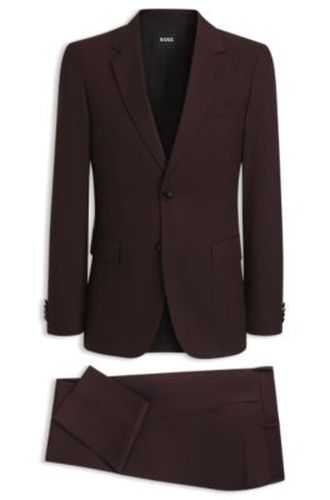 Costume Slim en laine vierge à micro motif - Boss - Modalova