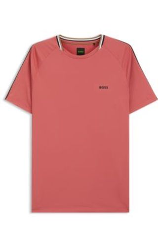 Active T-shirt Slim à col à rayures signature - Boss - Modalova