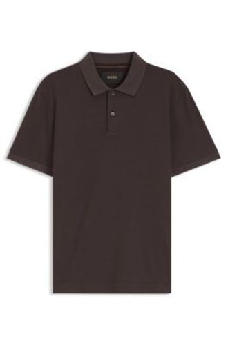 Polo en maille de coton à deux tons - Boss - Modalova