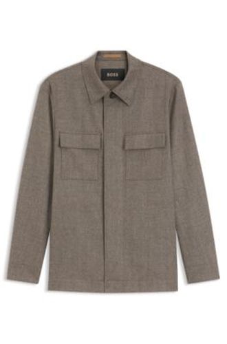 Surchemise Relaxed en laine vierge et cachemire - Boss - Modalova