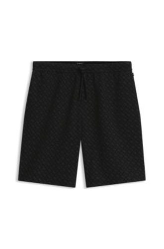 Bas de pyjama en coton mélangé avec imprimé graphique - Boss - Modalova