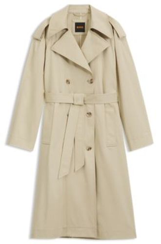 Trench ample en coton extensible hydrofuge - Boss - Modalova