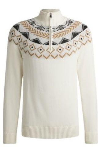 Pull d’équitation style camionneur à motif en maille - Boss - Modalova