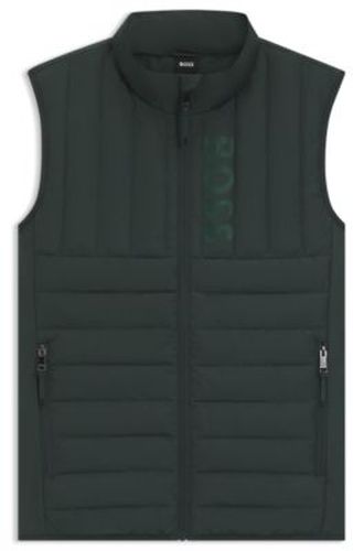 Veste sans manches d’équitation imperméable avec logo imprimé vertical - Boss - Modalova