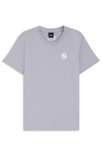 T-shirt en coton stretch d’inspiration équestre avec monogramme Double B - Boss - Modalova