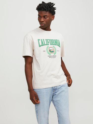 T-shirt Imprimé Col Rond - Jack & Jones - Modalova