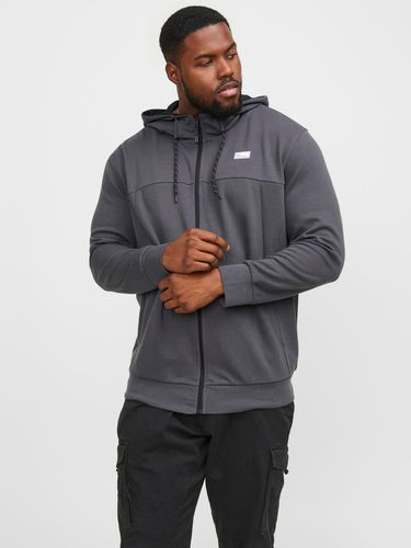 Plus Size Sweat À Capuche Zippé Uni - Jack & Jones - Modalova