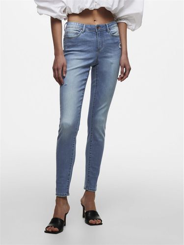 Onlwauw Life Mid Destroyed Jean Skinny - ONLY - Modalova