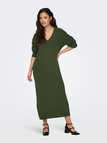 Longueur Midi Robe En Maille - ONLY - Modalova