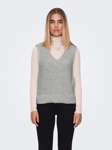 Col En V Tricoté Gilet - ONLY - Modalova