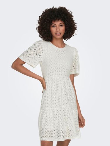 En Broderie Anglaise Robe À Manches Courtes - ONLY - Modalova
