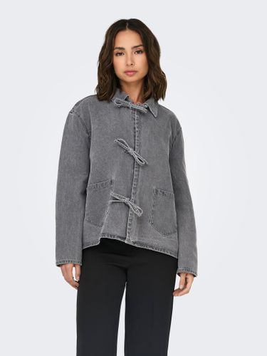 Veste En Jean Col Italien - ONLY - Modalova