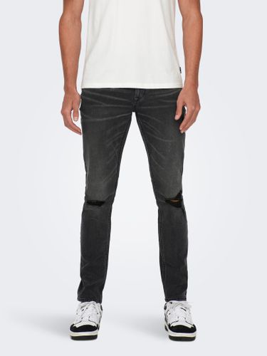 Onsloom Slim Grey Denim Jeans - ONLY & SONS - Modalova