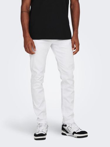 Onsloom Slim White Denim 6529 Jeans - ONLY & SONS - Modalova
