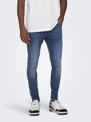 Jeans Spray On Fit Taille Moyenne - ONLY & SONS - Modalova