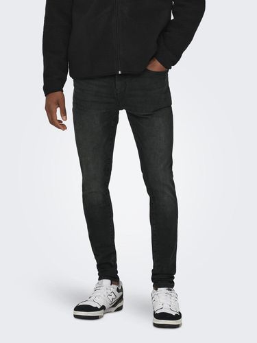 Jeans Spray On Fit Taille Moyenne - ONLY & SONS - Modalova