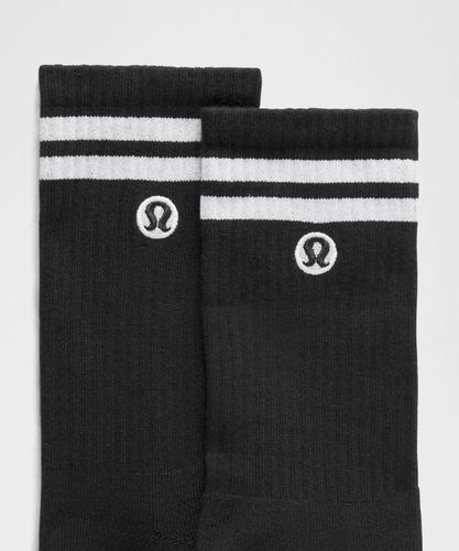 “ Chaussettes Daily Essential unisexe Lot de 3 Stripe â€“ Noir/Blanc â€“ Taille S - lululemon - Modalova