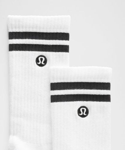 “ Chaussettes Daily Essential unisexes Stripe â€“ Blanc/Noir â€“ Taille XL - lululemon - Modalova