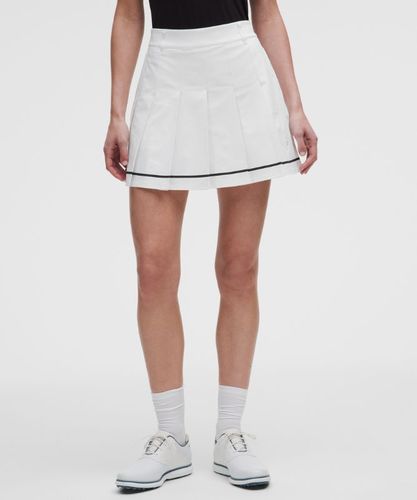 “ Jupe de golf trapÃ¨ze taille haute Ã  plis creuxs â€“ Blanc/Noir â€“ Taille 30 - lululemon - Modalova