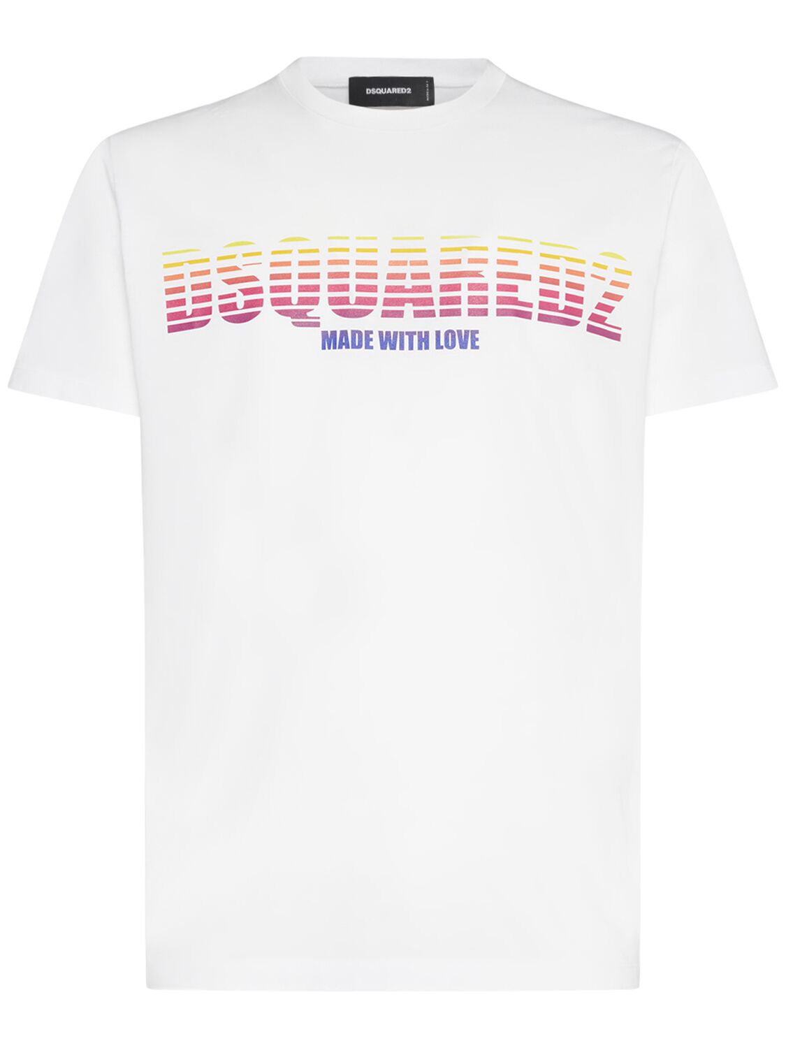 T-shirt En Jersey De Coton Imprimé Logo - DSQUARED2 - Modalova