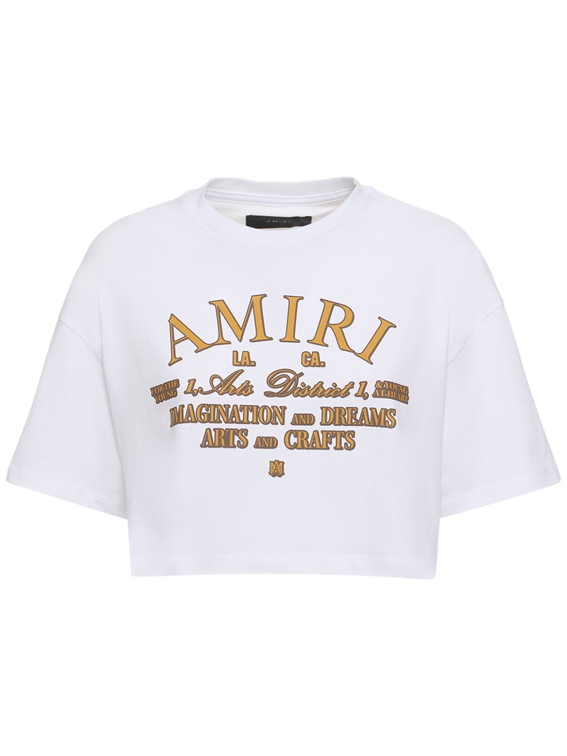 T-shirt Court En Jersey De Coton Imprimé Logo - AMIRI - Modalova