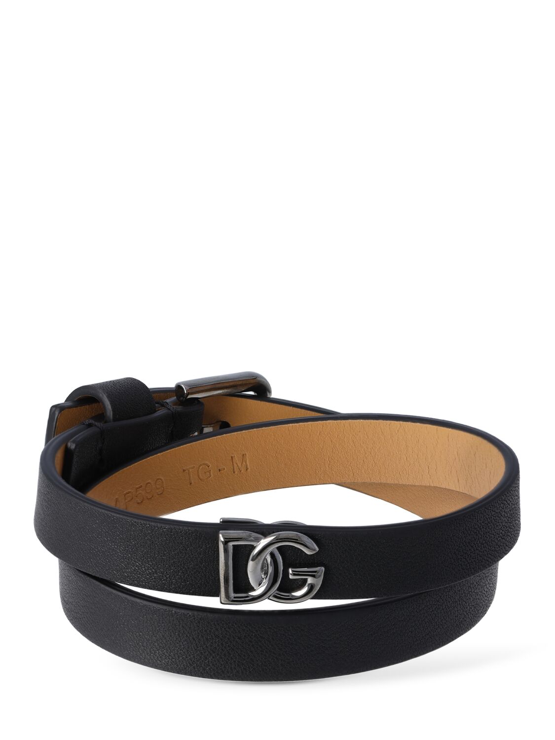 HUGO - Bracelet double tour bicolore en cuir italien tressé