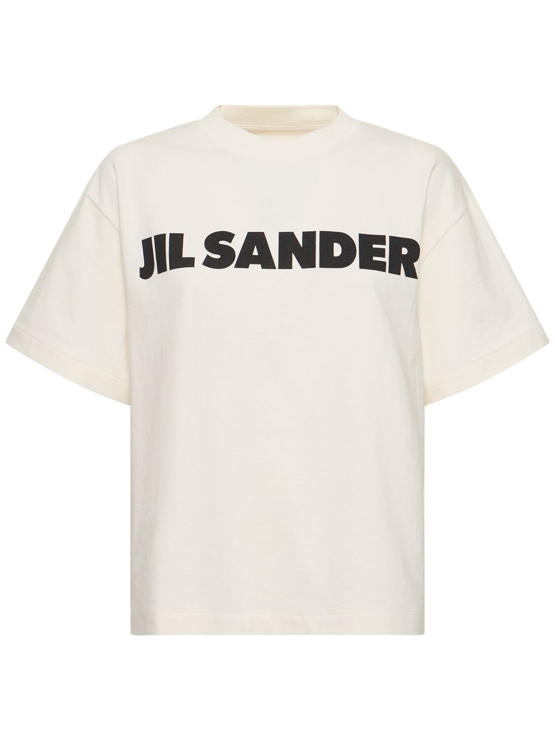 T-shirt En Jersey De Coton Épais Imprimé Logo - JIL SANDER - Modalova