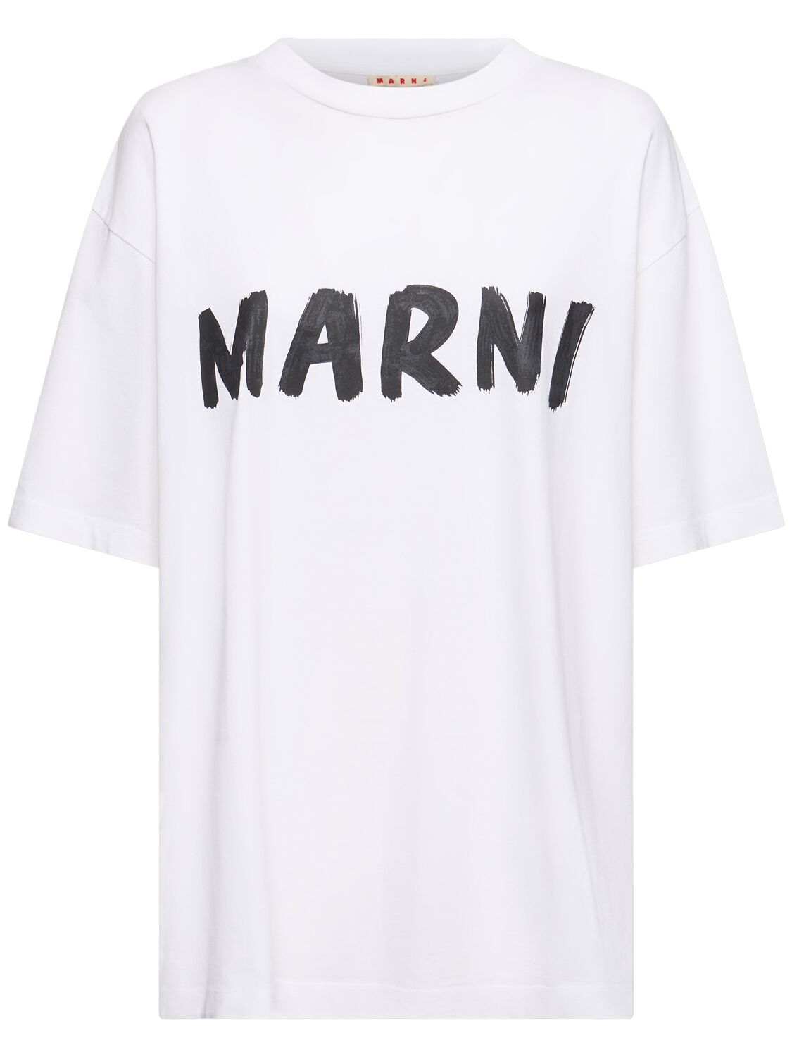 T-shirt En Jersey De Coton Imprimé Logo - MARNI - Modalova