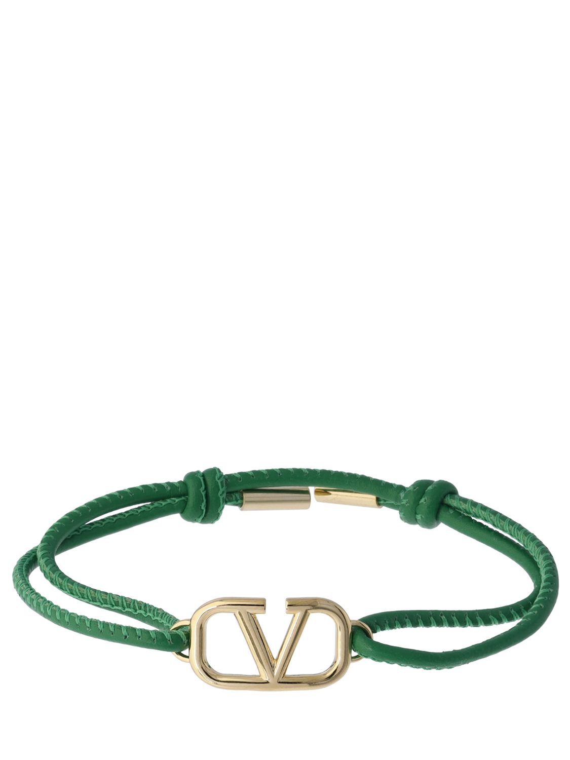 Bracelet À Coulisse En Cuir V Logo - VALENTINO GARAVANI - Modalova