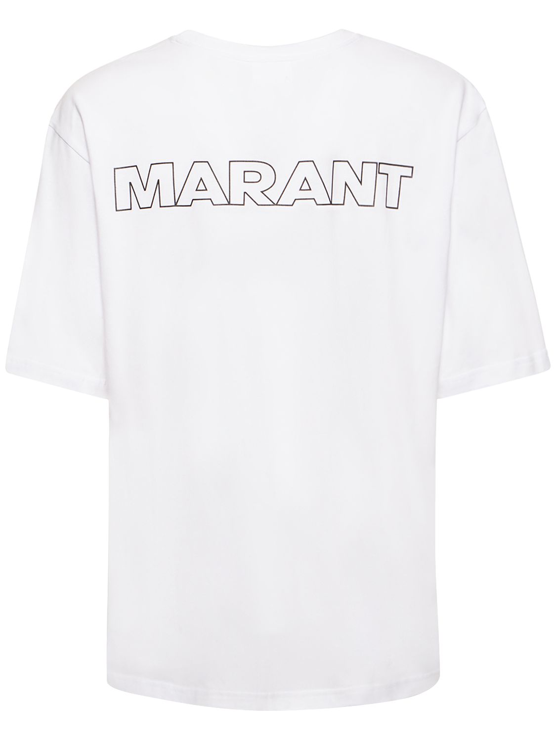 T-shirt Oversize En Jersey De Coton Imprimé Logo - MARANT - Modalova