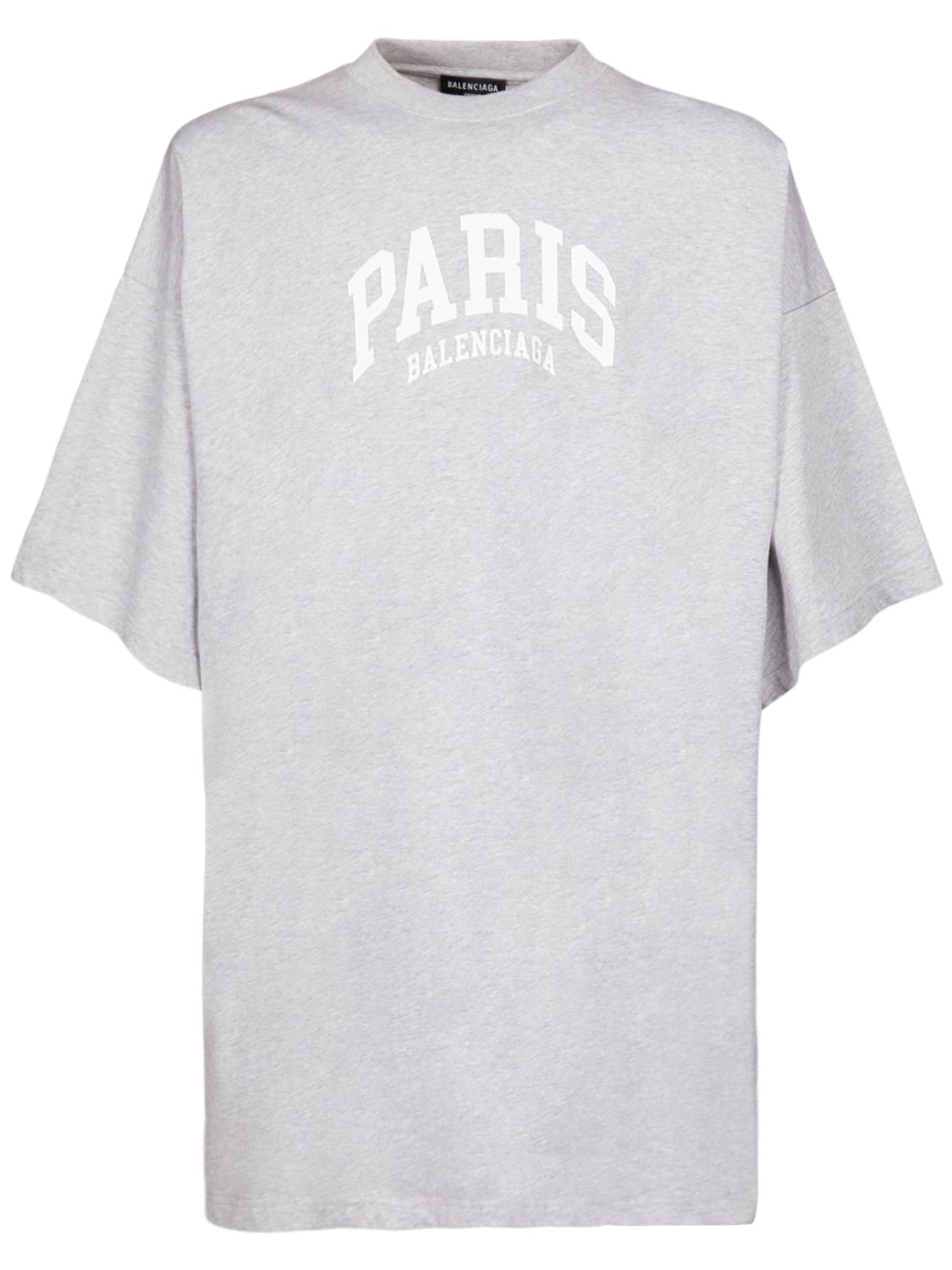 T-shirt Oversize En Coton Paris - BALENCIAGA - Modalova