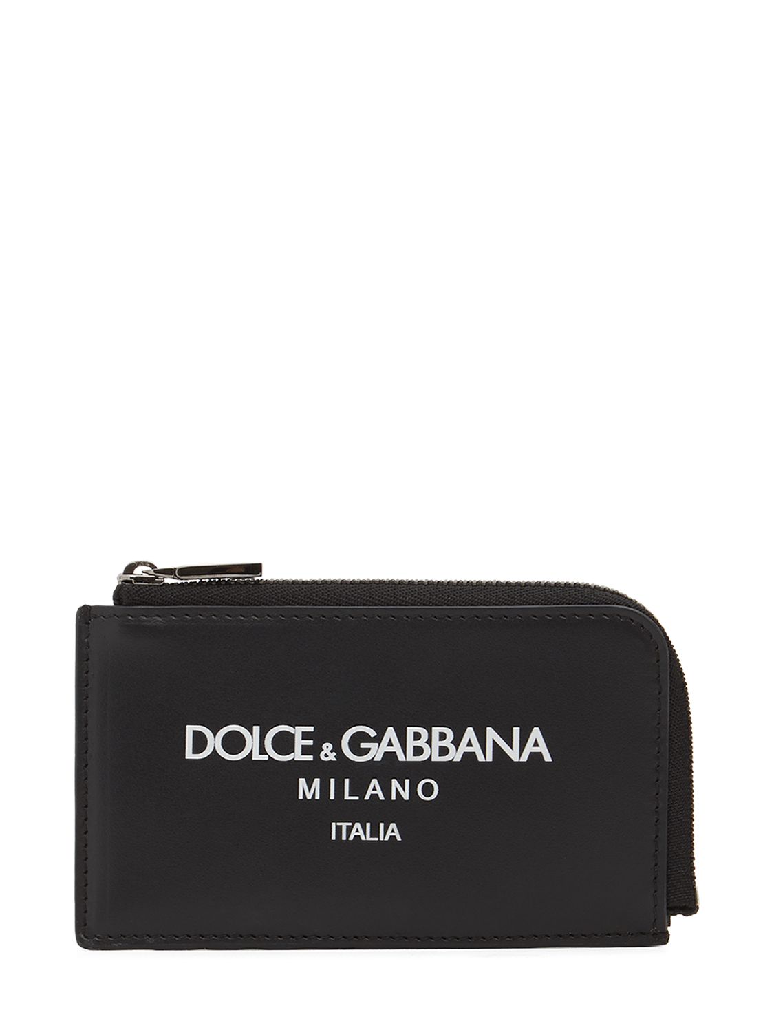 Porte-cartes Zippé En Cuir À Logo - DOLCE & GABBANA - Modalova