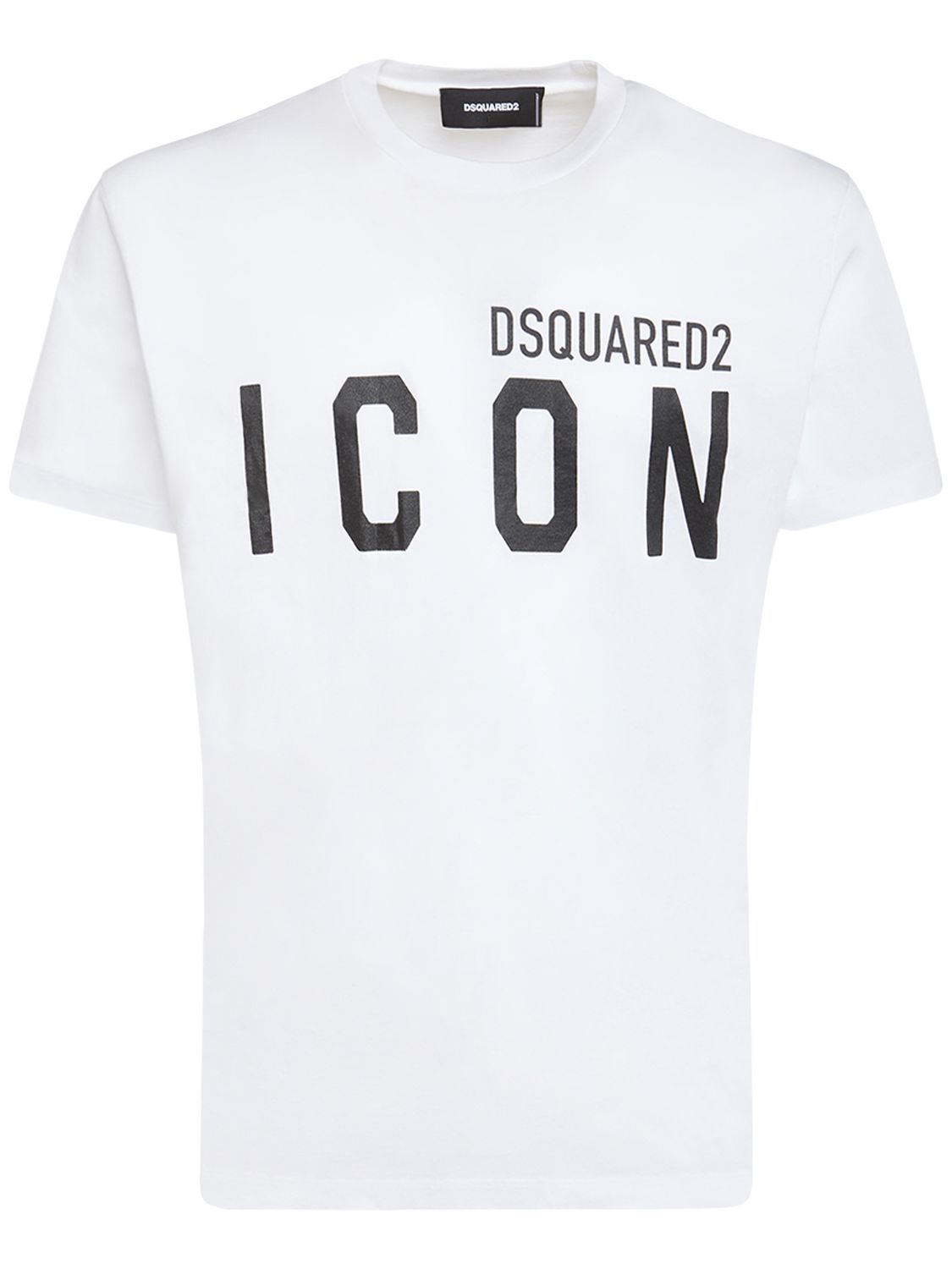 T-shirt En Coton Imprimé Logo - DSQUARED2 - Modalova