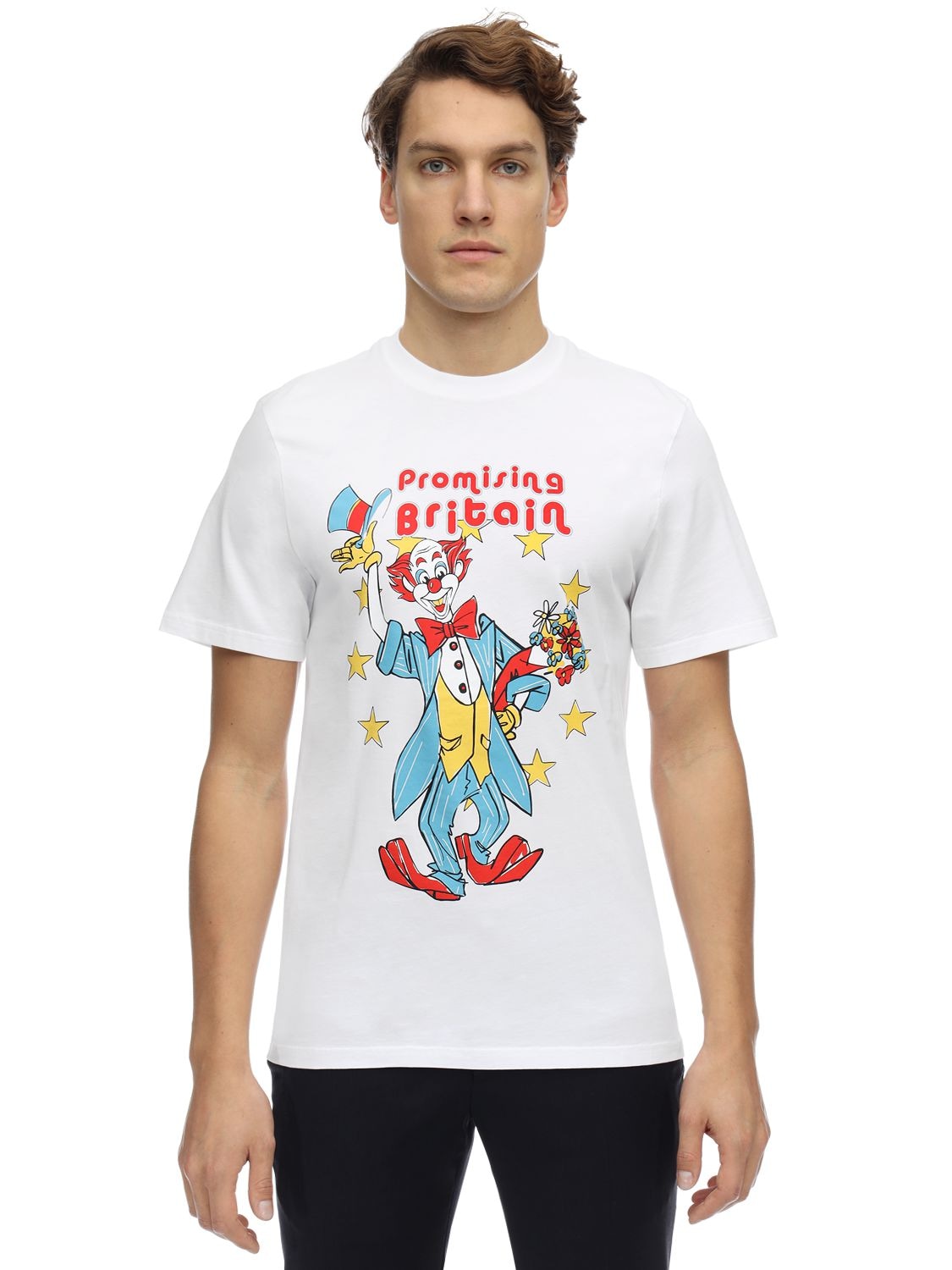 T-shirt En Jersey Imprimé Clown - MARTINE ROSE - Modalova