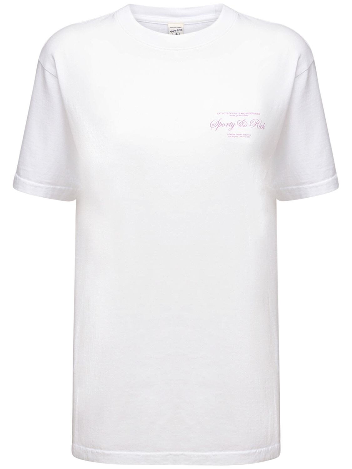 Lvr Exclusive - T-shirt À Logo "script" - SPORTY & RICH - Modalova