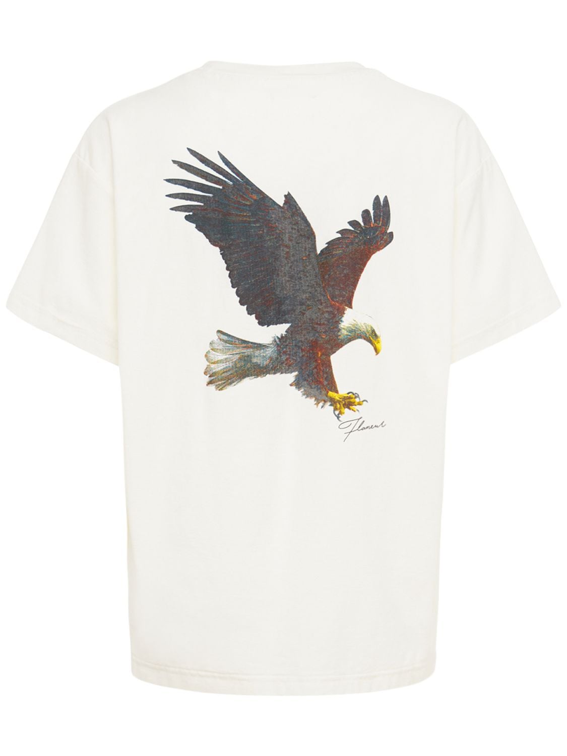 T-shirt En Coton Imprimé Aigle - FLANEUR HOMME - Modalova