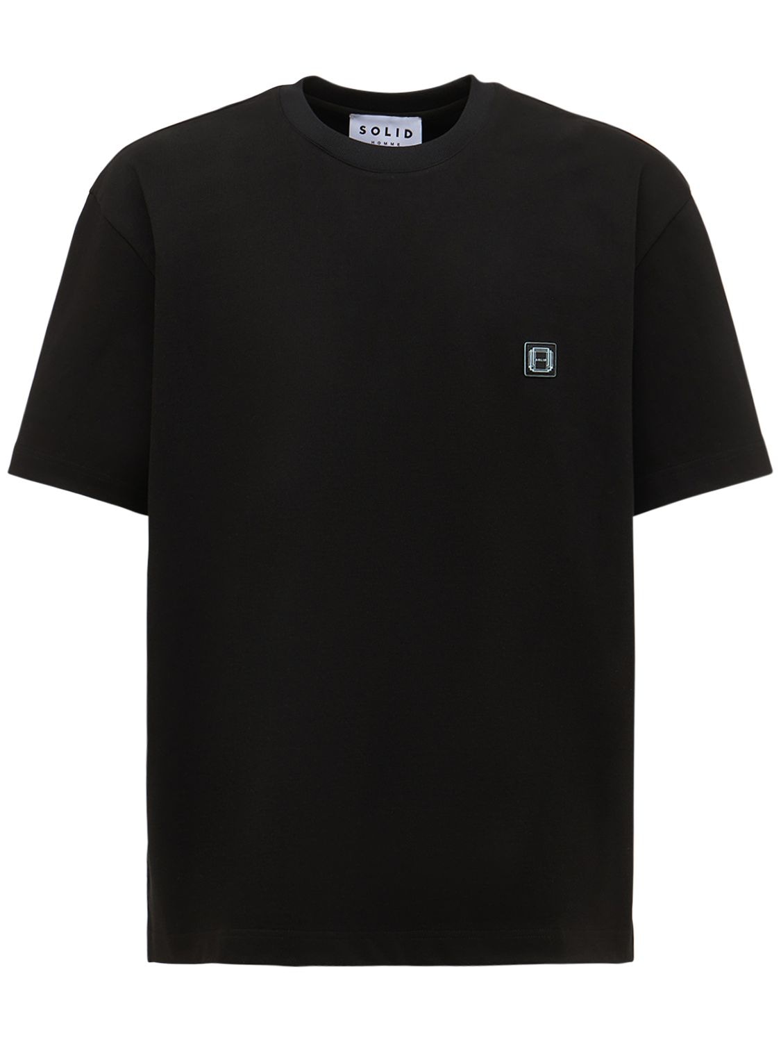 T-shirt En Jersey De Coton À Imprimé Logo - SOLID HOMME - Modalova
