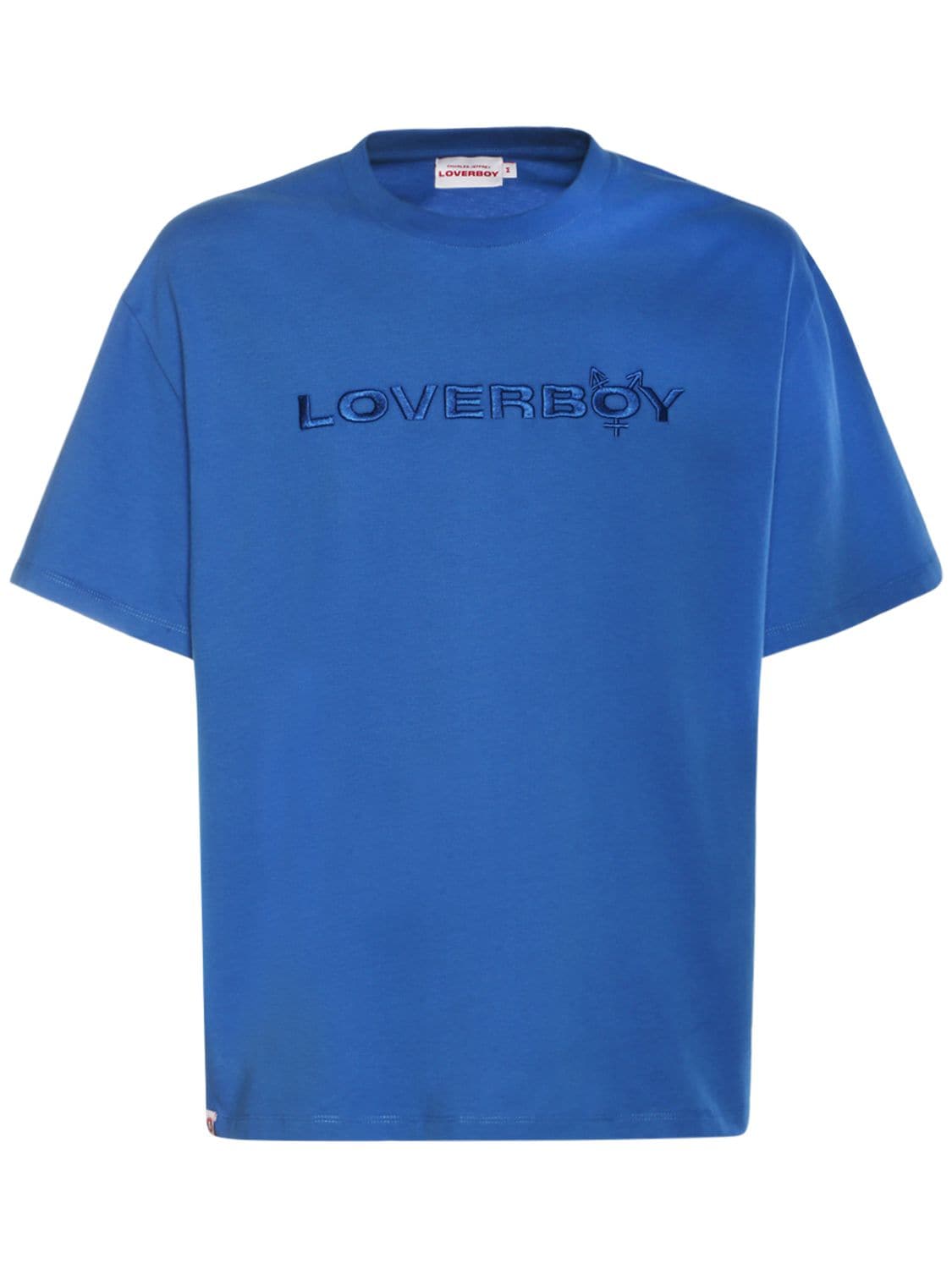 T-shirt En Jersey De Coton À Logo Brodé - CHARLES JEFFREY LOVERBOY - Modalova