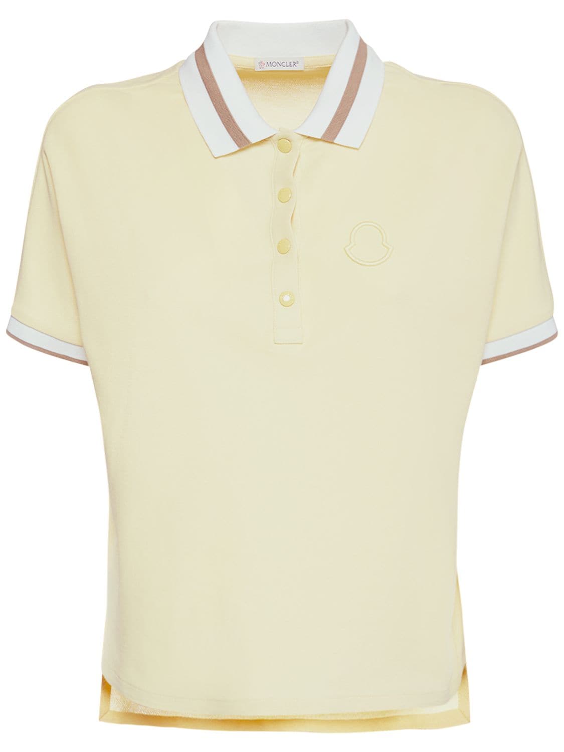 Polo En Jersey De Coton À Logo - MONCLER - Modalova
