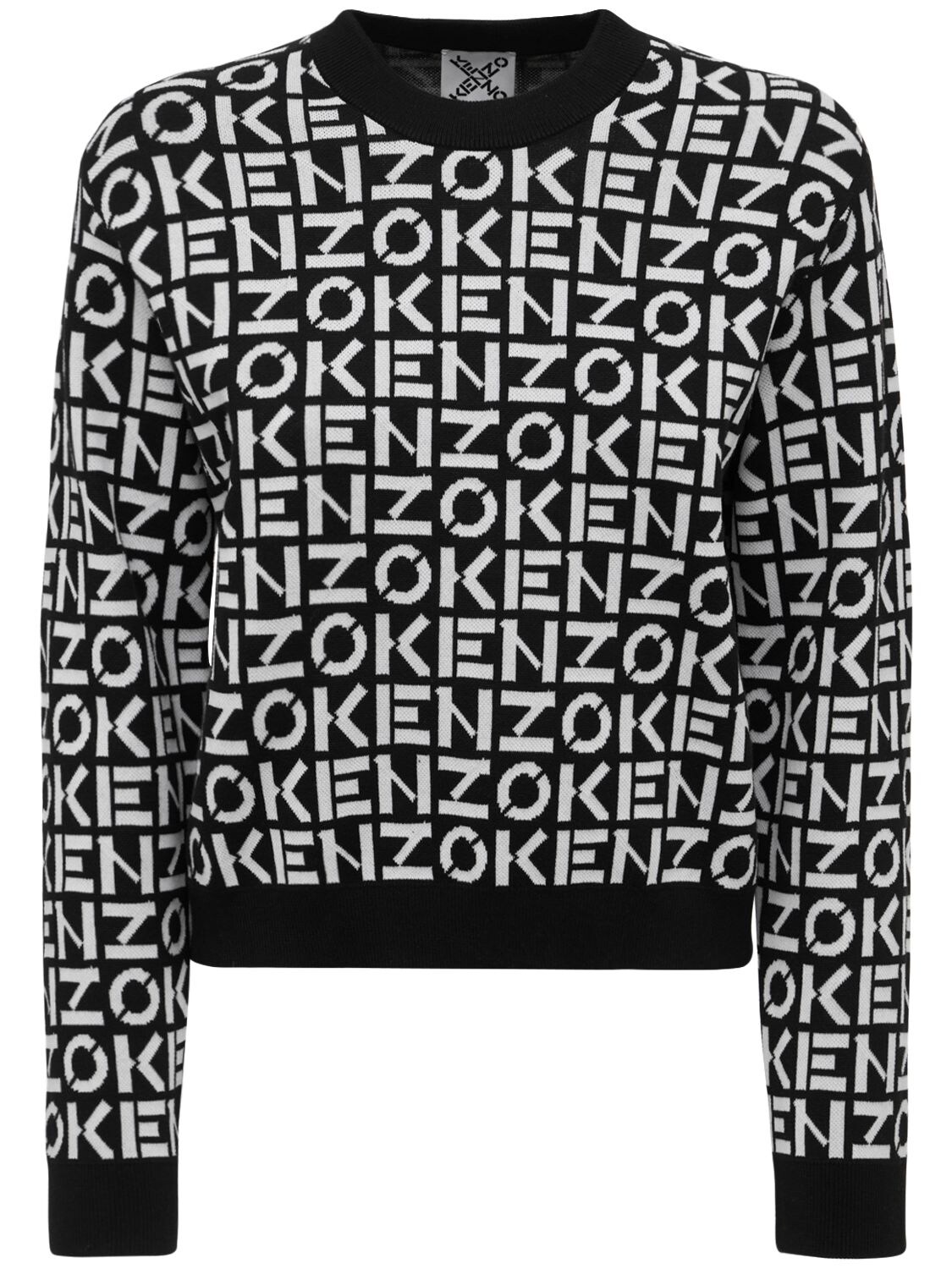 Pantalon En Coton Mélangé À Monogramme - KENZO - Modalova