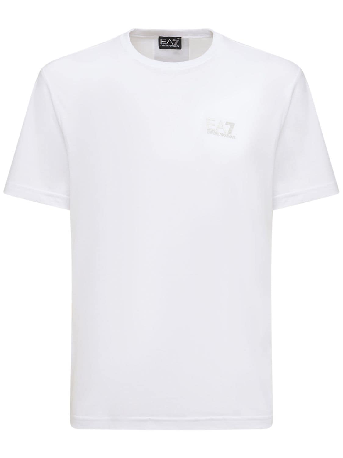 T-shirt En Jersey De Coton À Logo Series - EA7 EMPORIO ARMANI - Modalova