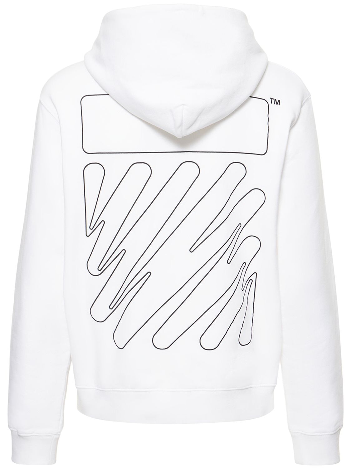 Sweat-shirt En Coton À Capuche Diag Outline - OFF-WHITE - Modalova