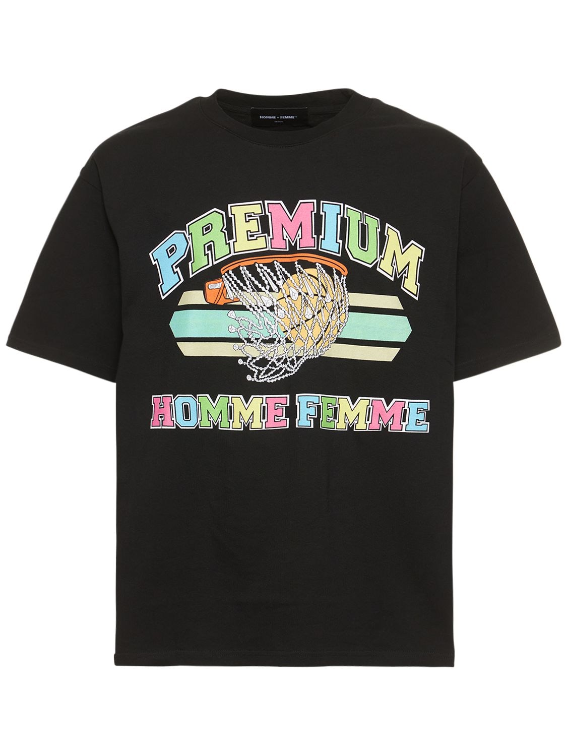 T-shirt En Jersey De Coton Premium Basketball - HOMME + FEMME LA - Modalova