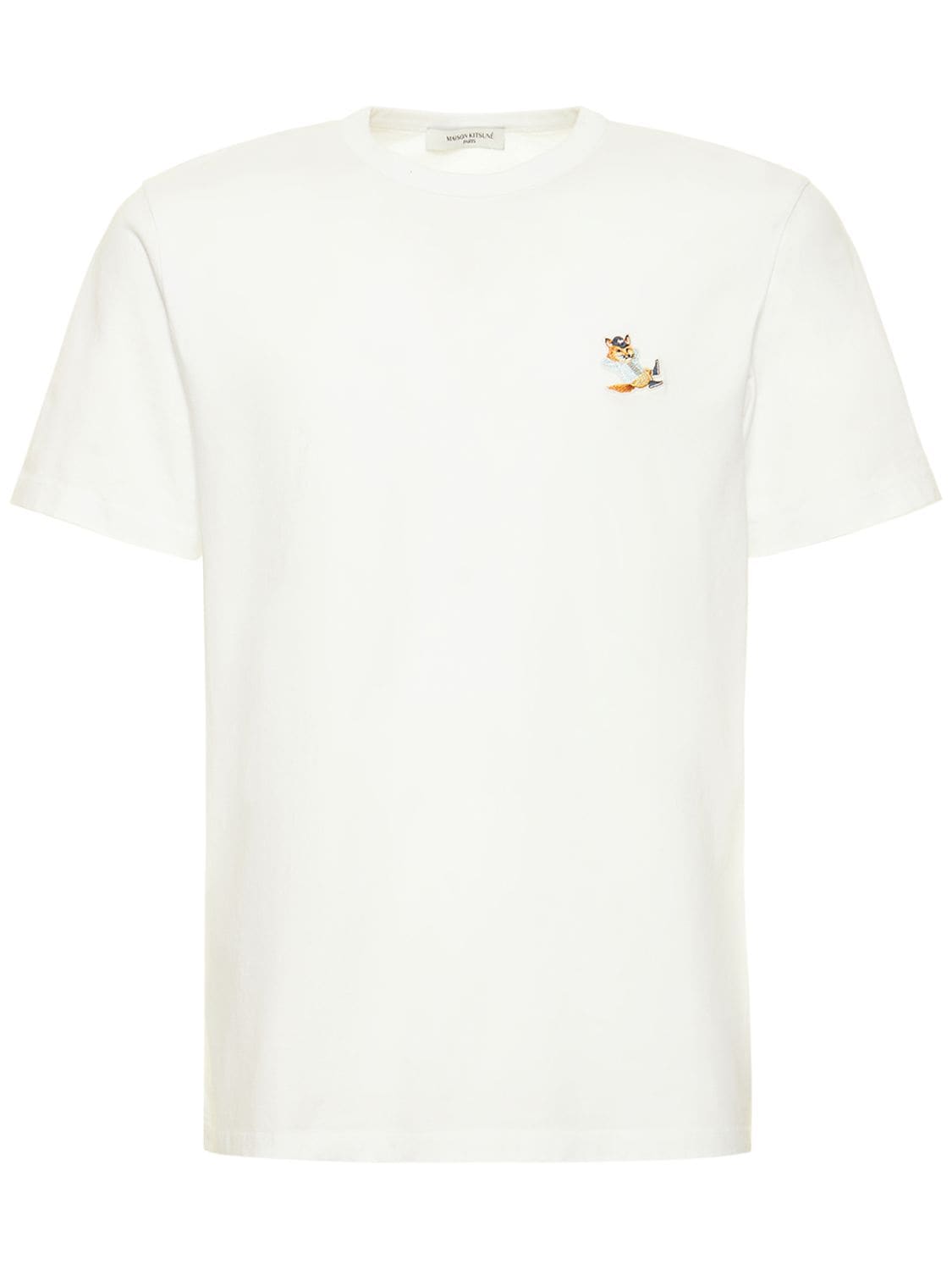 T-shirt En Jersey De Coton À Logo Renard - MAISON KITSUNÉ - Modalova