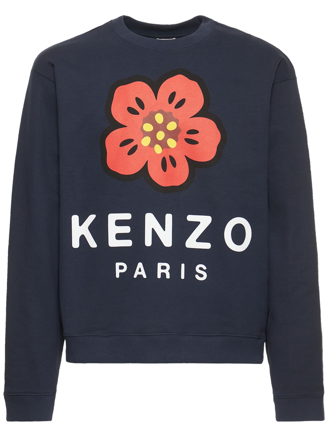 Sweat-shirt En Coton Imprimé Boke - KENZO PARIS - Modalova