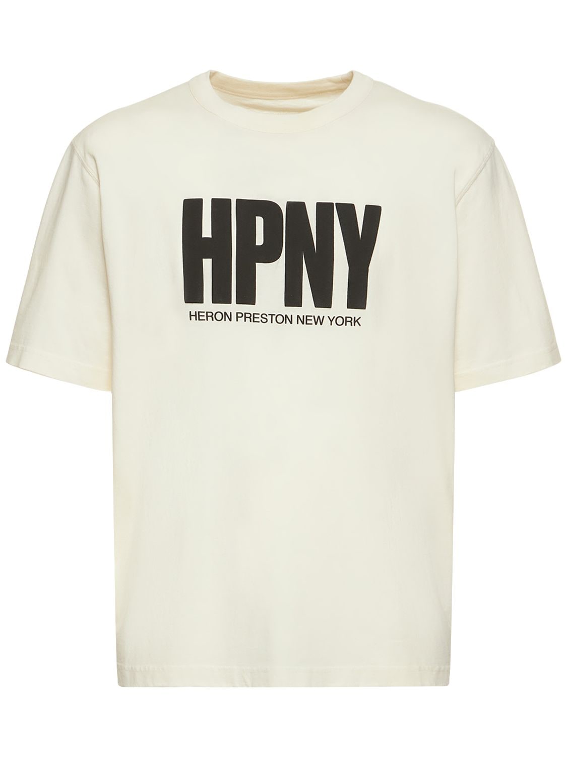 T-shirt En Jersey De Coton Imprimé Hpny - HERON PRESTON - Modalova