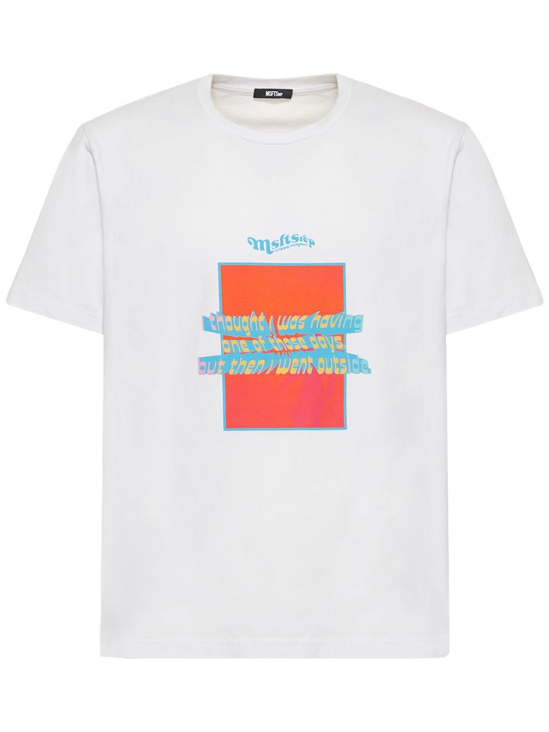 T-shirt En Jersey De Coton Imprimé Champignon - MSFTSREP - Modalova