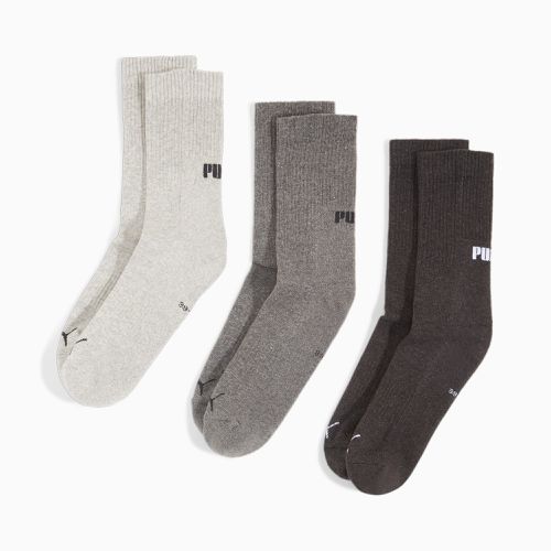 Lot de 3 paires de chaussettes de sport mi-hautes , Gris - PUMA - Modalova