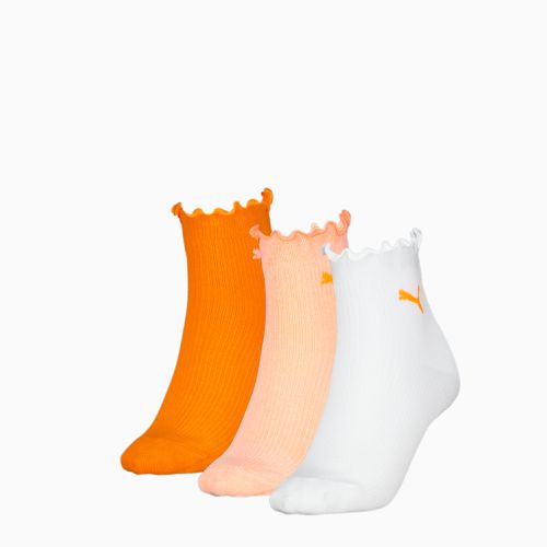 Lot de 3 paires de chaussettes mi-montantes Femme, Orange/Blanc - PUMA - Modalova